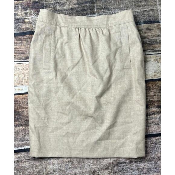 VTG Escada Skirt Women's Size 42 US 32 Wool Cashmere Beige Germany Made - Picture 1 of 11